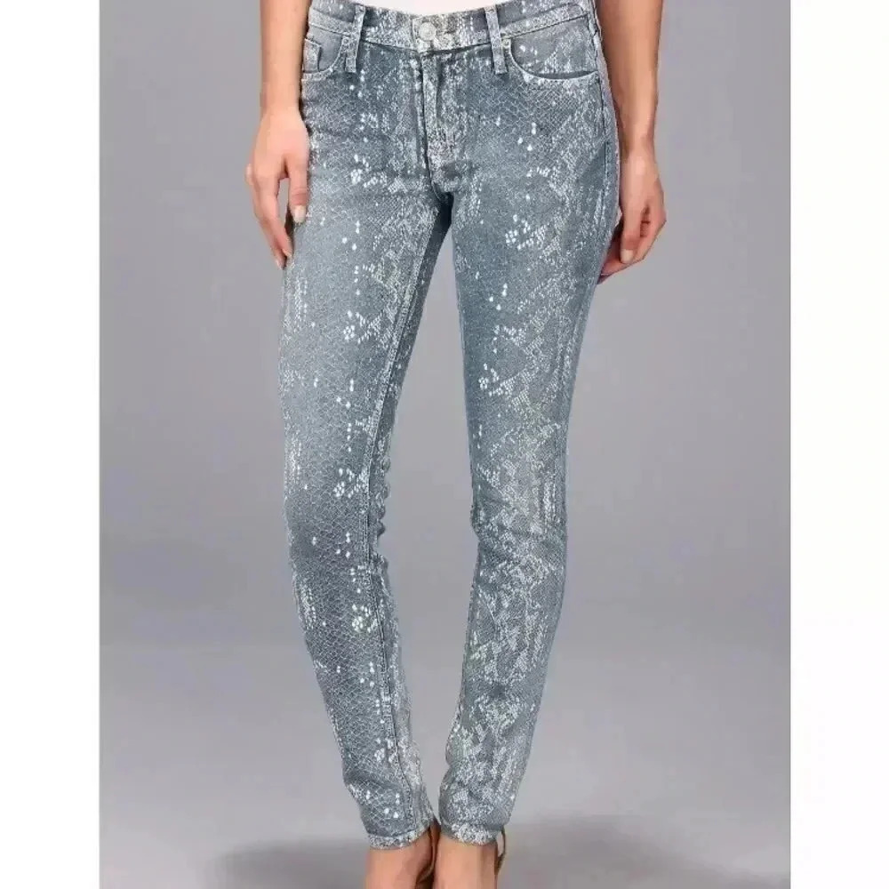 🔥HP🔥 Hudson Women’s Mid Rise Nico Super Skinny Snake Jeans Size 24